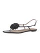 Valentino Leather T-Strap Sandals