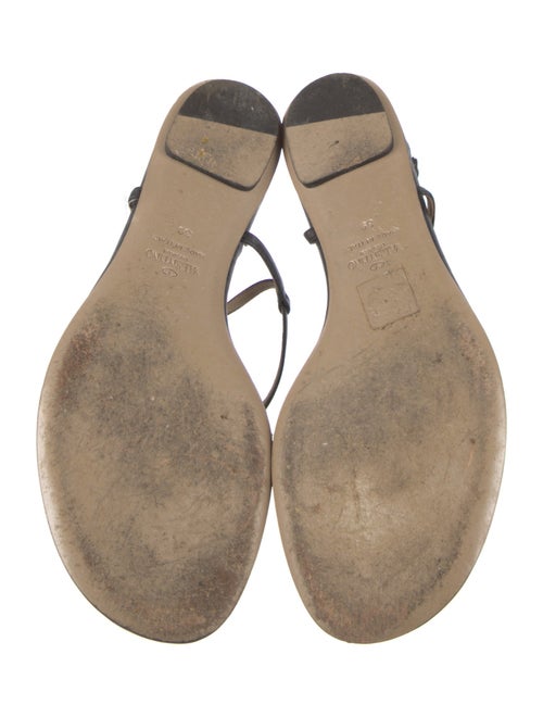 Valentino Leather T-Strap Sandals