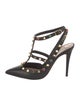 Valentino Rockstud Accents Leather T-Strap Pumps