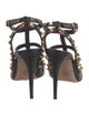 Valentino Rockstud Accents Leather T-Strap Pumps