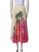 Valentino Floral Print Midi Length Skirt