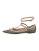 Valentino Rockstud Accents Leather Ballet Flats