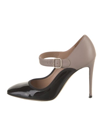 Valentino Patent Leather Grosgrain Trim Pumps