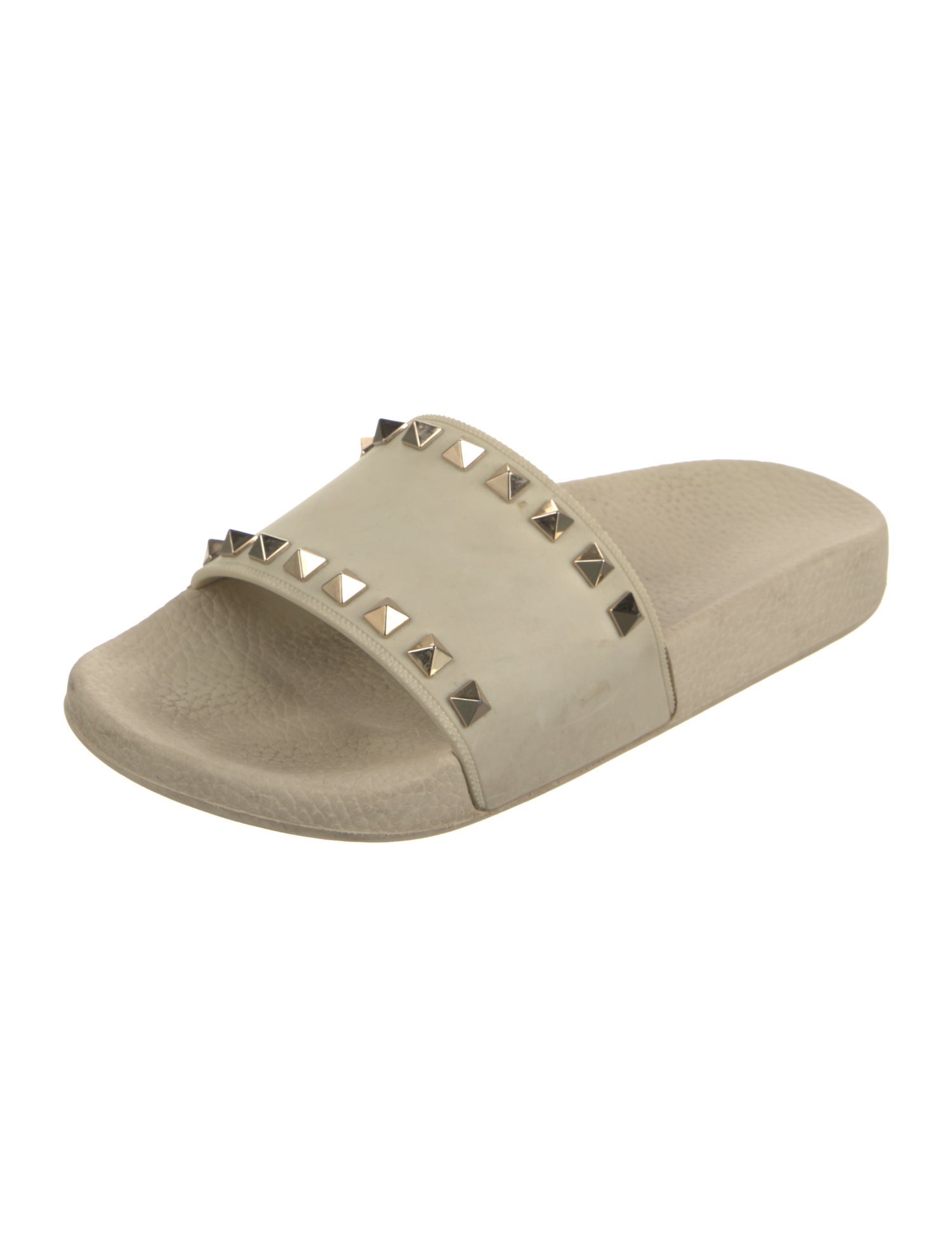 Valentino Rockstud Accents Rubber Slides