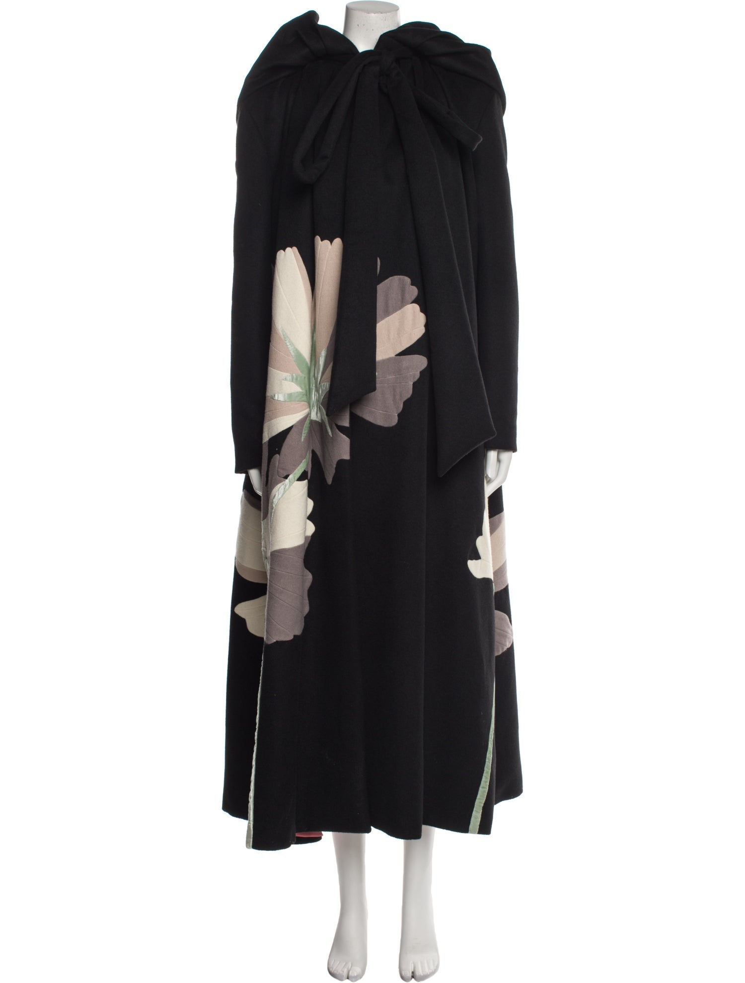 Valentino Virgin Wool Floral Print Coat