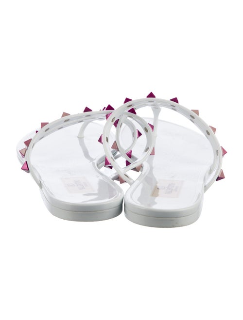 Valentino Rockstud Accents Rubber Slides