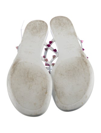 Valentino Rockstud Accents Rubber Slides