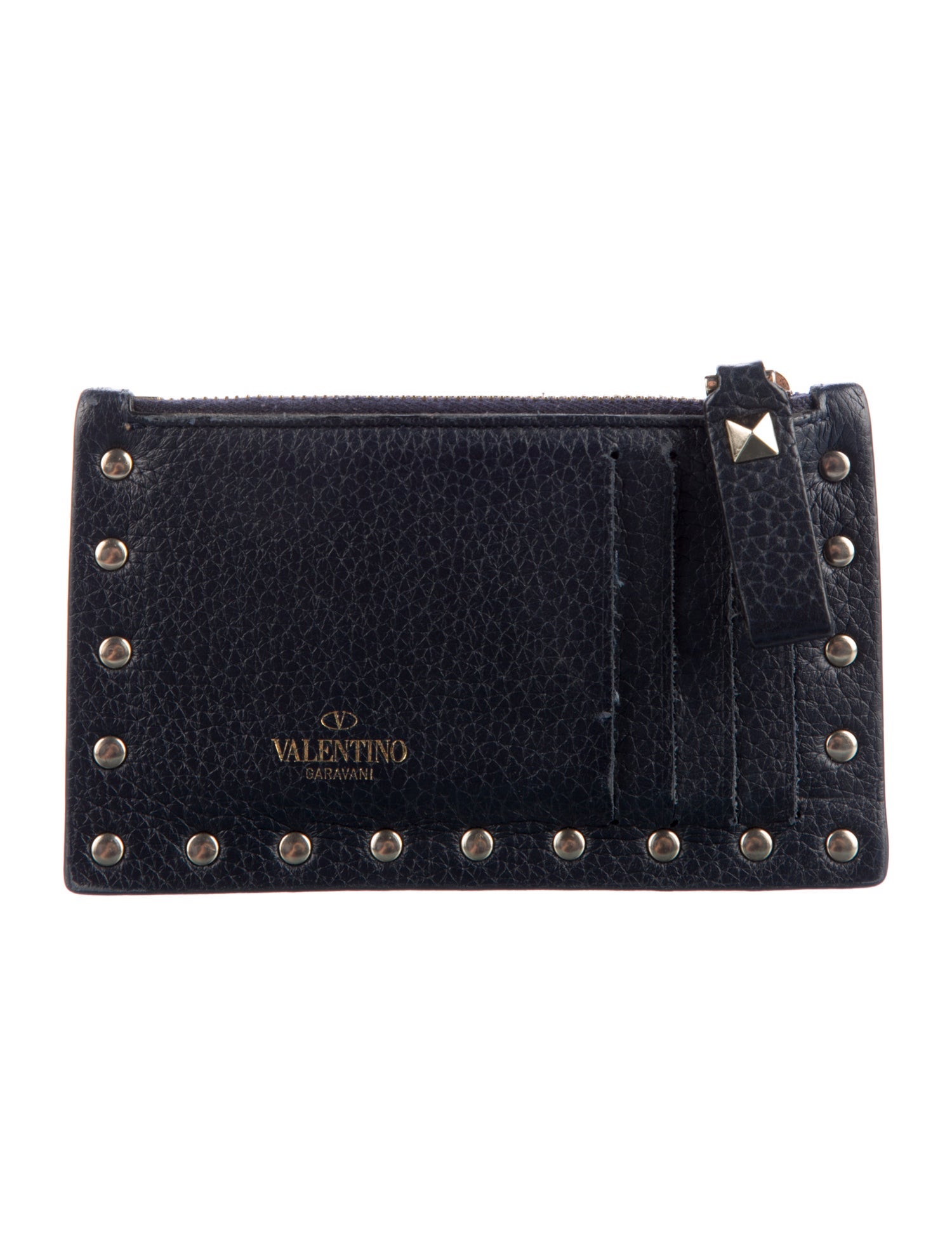 Valentino Rockstud Accents Leather Wallet