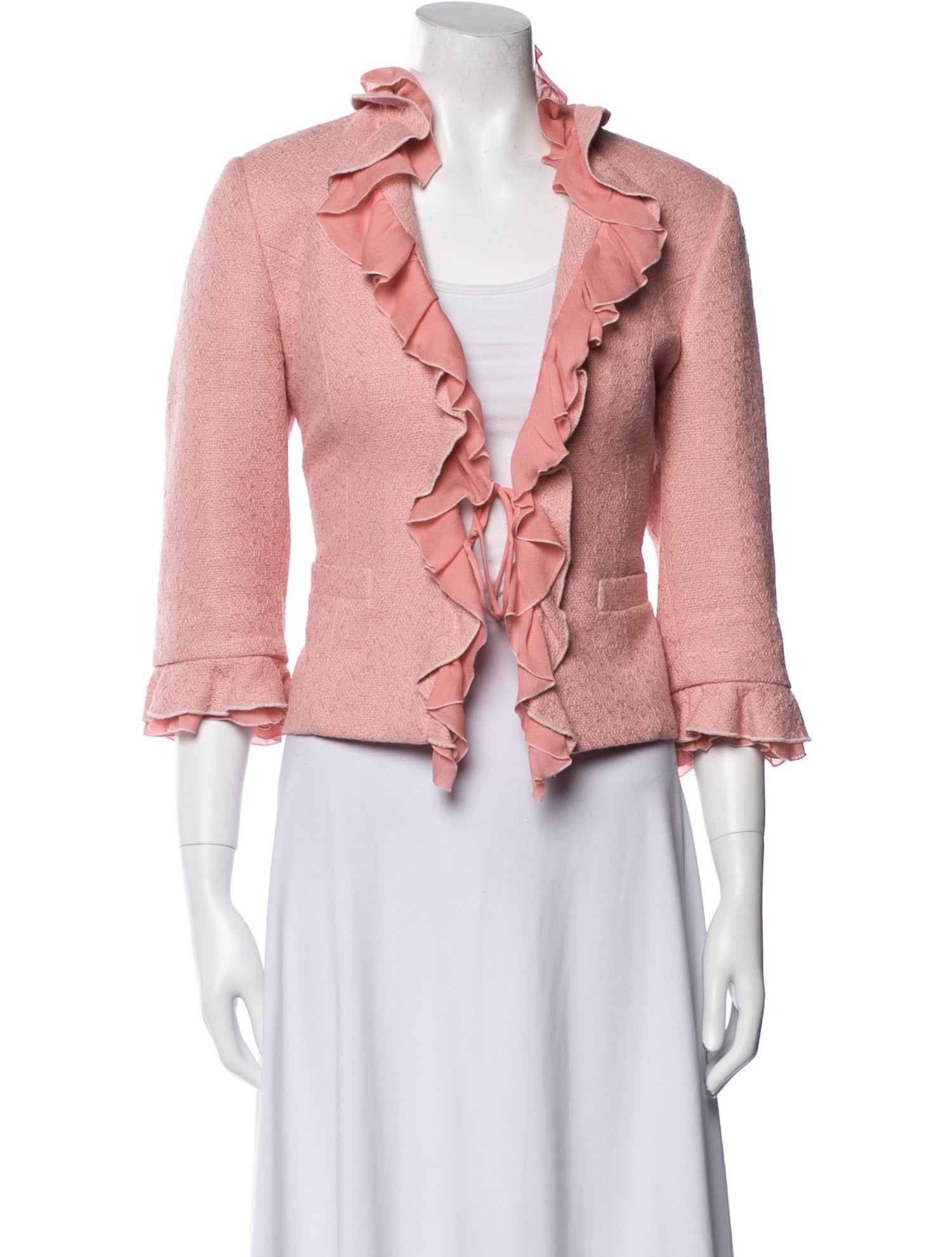 Valentino Wool Tweed Pattern Evening Jacket