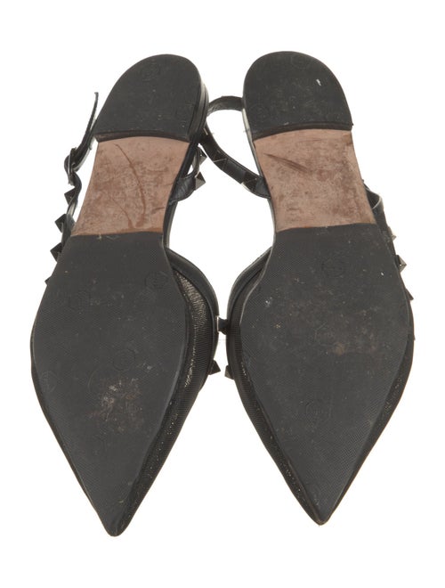 Valentino Rockstud Accents Mesh Slingback Flats