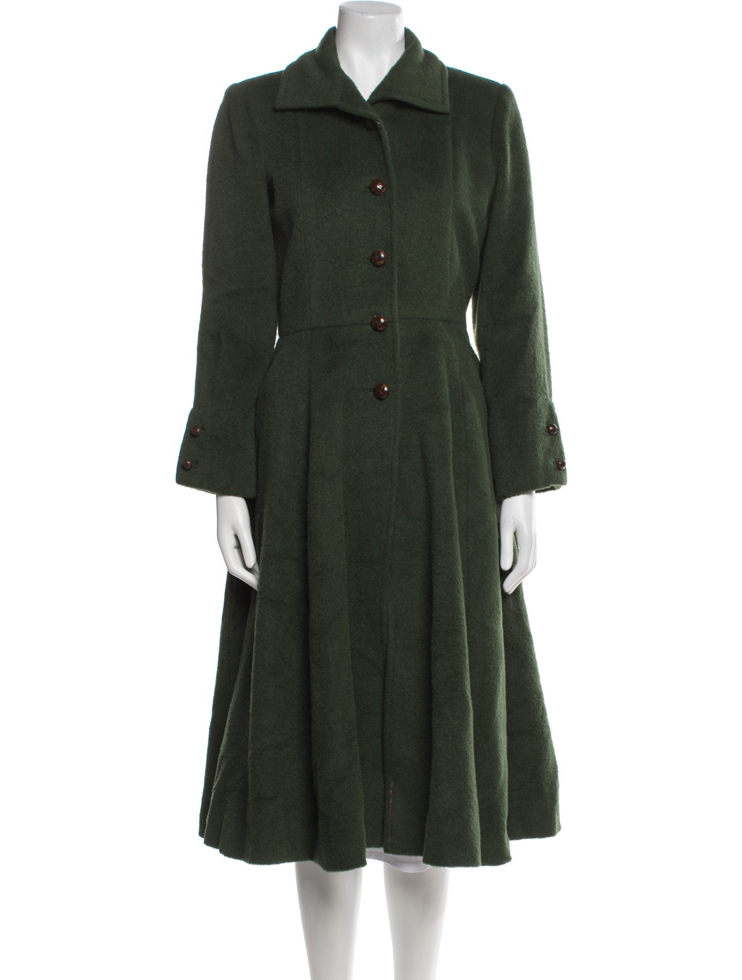 Valentino Virgin Wool Faux Fur Coat