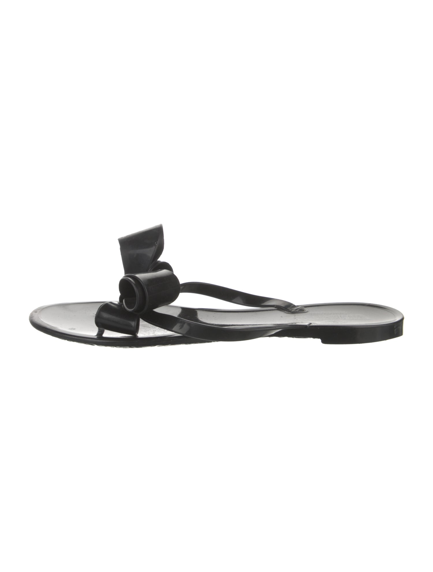 Valentino Rubber Bow Accents Slides