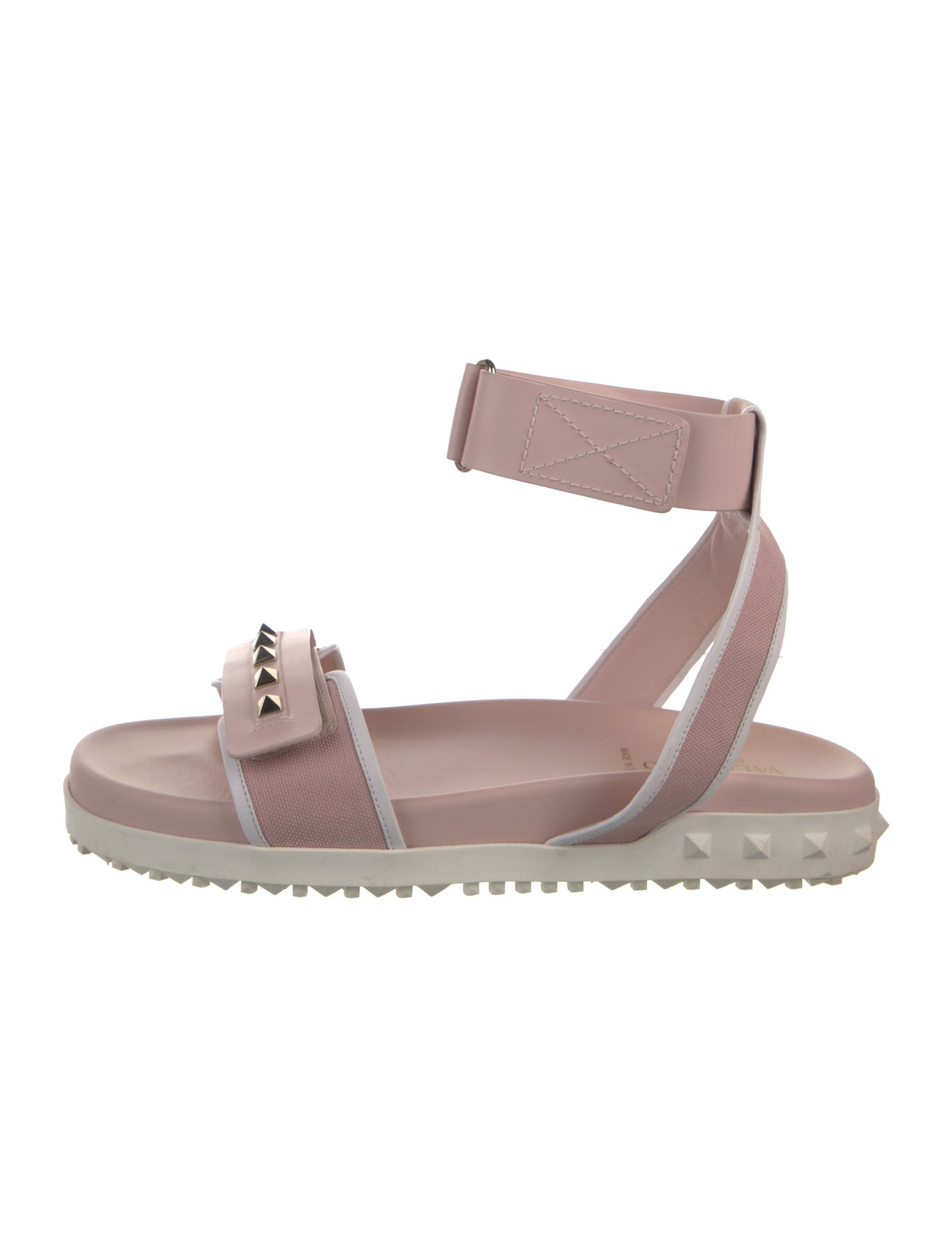 Valentino Rockstud Accents Leather Sandals