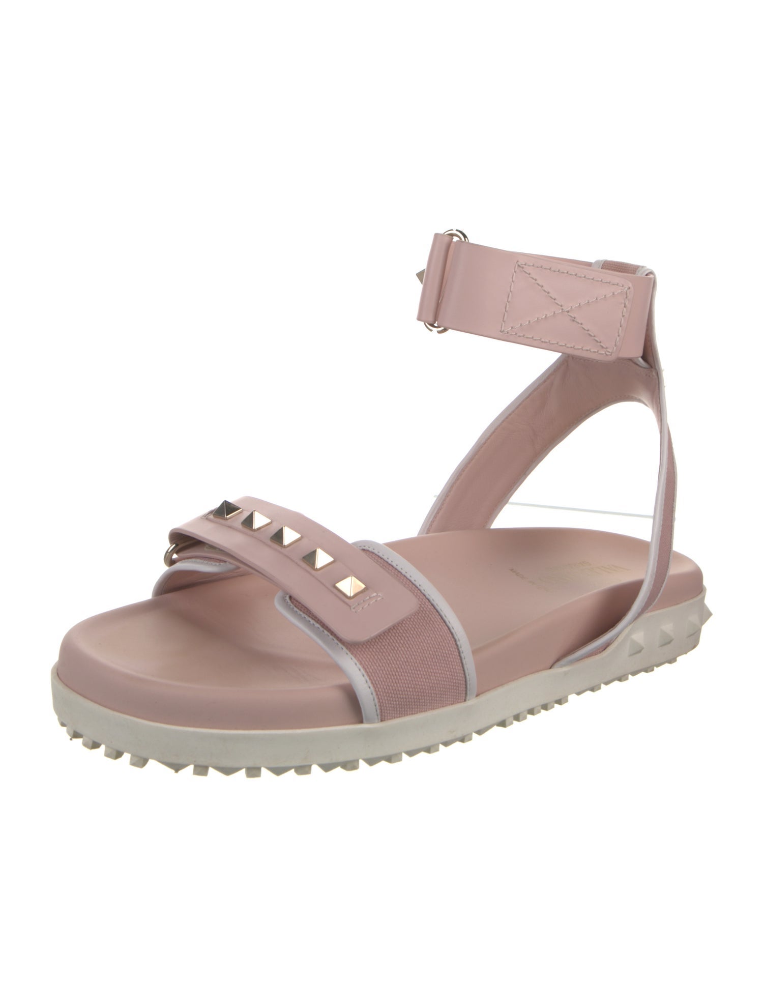 Valentino Rockstud Accents Leather Sandals