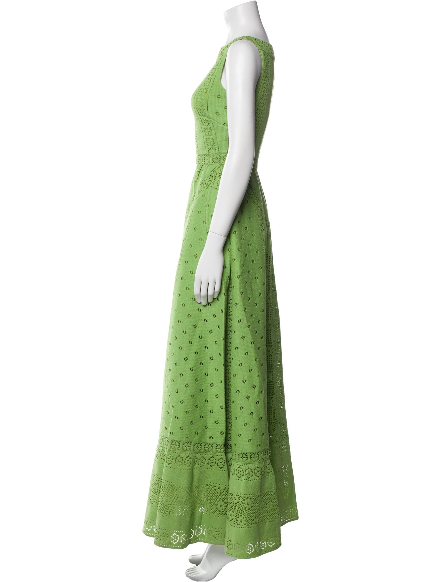 Valentino Scoop Neck Long Dress