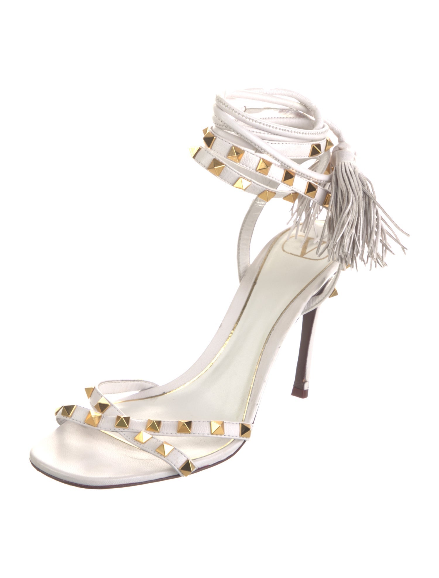 Valentino Rockstud Accents Leather Sandals