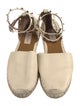 Valentino Rockstud Accents Leather Espadrilles