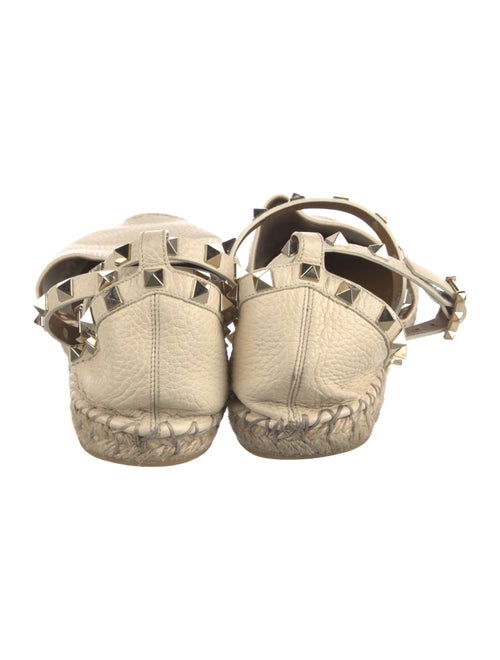 Valentino Rockstud Accents Leather Espadrilles