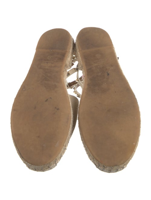 Valentino Rockstud Accents Leather Espadrilles