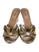 Valentino Leather Bow Accents Mules