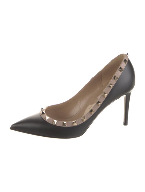 Valentino Rockstud Accents Leather Pumps