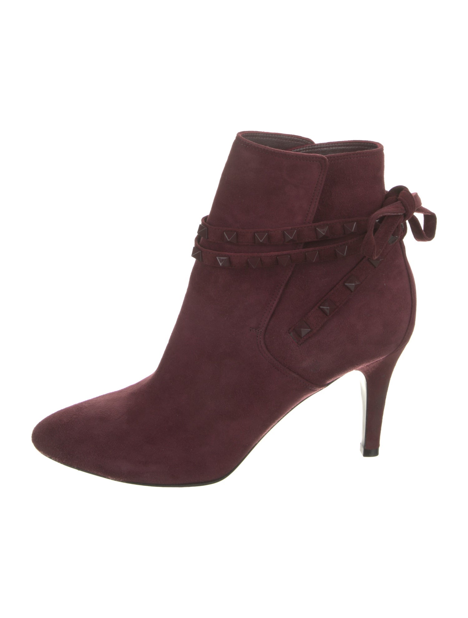 Valentino Rockstud Accents Suede Boots