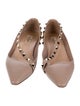 Valentino Rockstud Accents Leather Ballet Flats