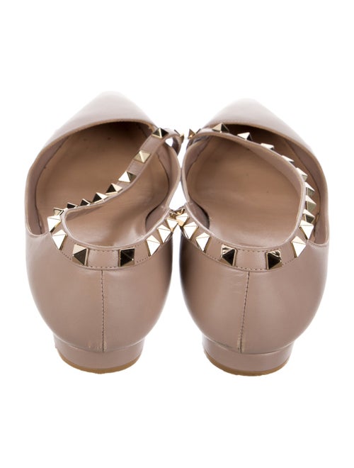 Valentino Rockstud Accents Leather Ballet Flats