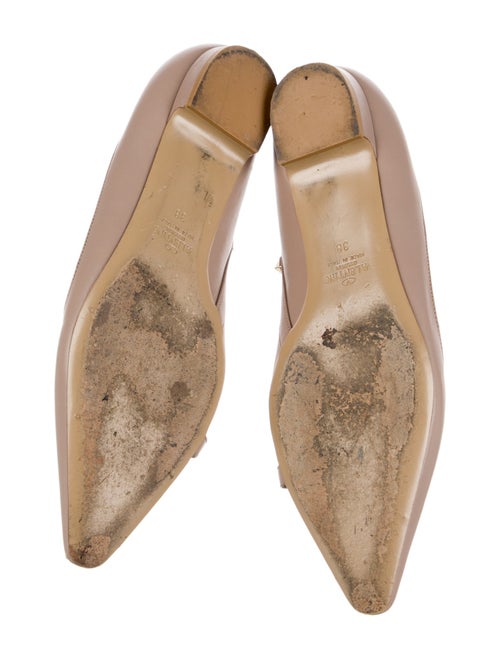 Valentino Rockstud Accents Leather Ballet Flats