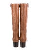 Valentino Rockstud Accents Leather Riding Boots
