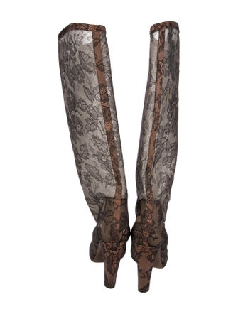 Valentino Lace Lace Pattern Boots
