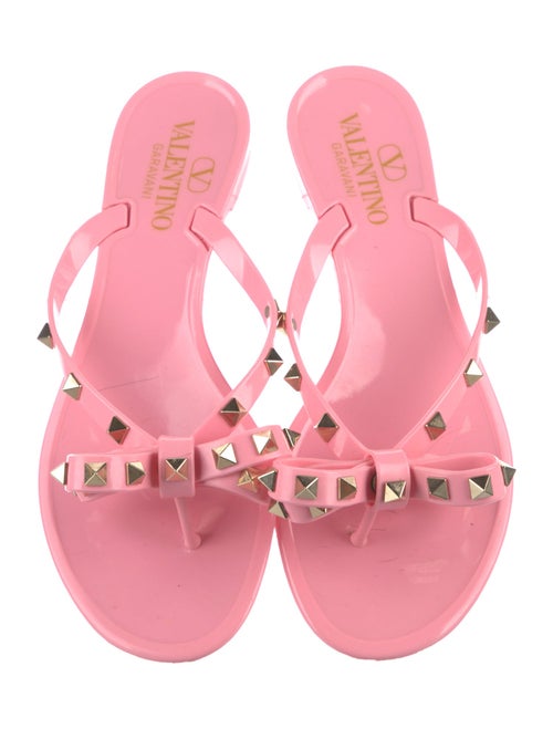 Valentino Rockstud Accents Rubber Slides