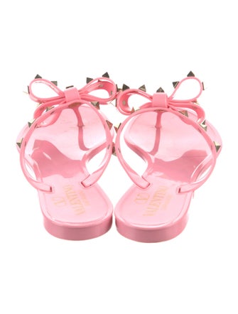 Valentino Rockstud Accents Rubber Slides