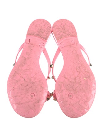 Valentino Rockstud Accents Rubber Slides