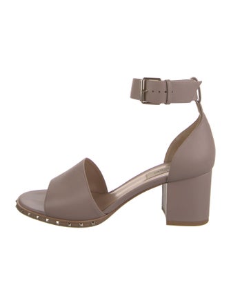 Valentino Rockstud Accents Leather Sandals