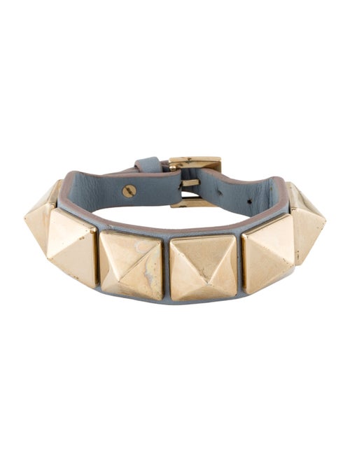 Valentino Leather Large Rockstud Wrap Bracelet