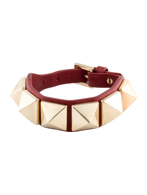 Valentino Leather Rockstud Wrap Bracelet