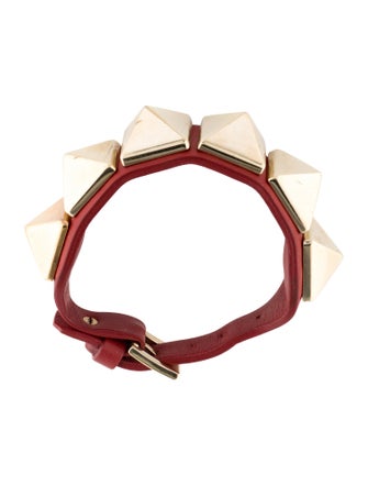 Valentino Leather Rockstud Wrap Bracelet