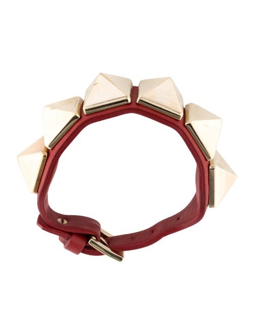 Valentino Leather Rockstud Wrap Bracelet