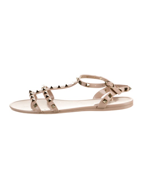 Valentino Rockstud Accents Rubber Gladiator Sandals
