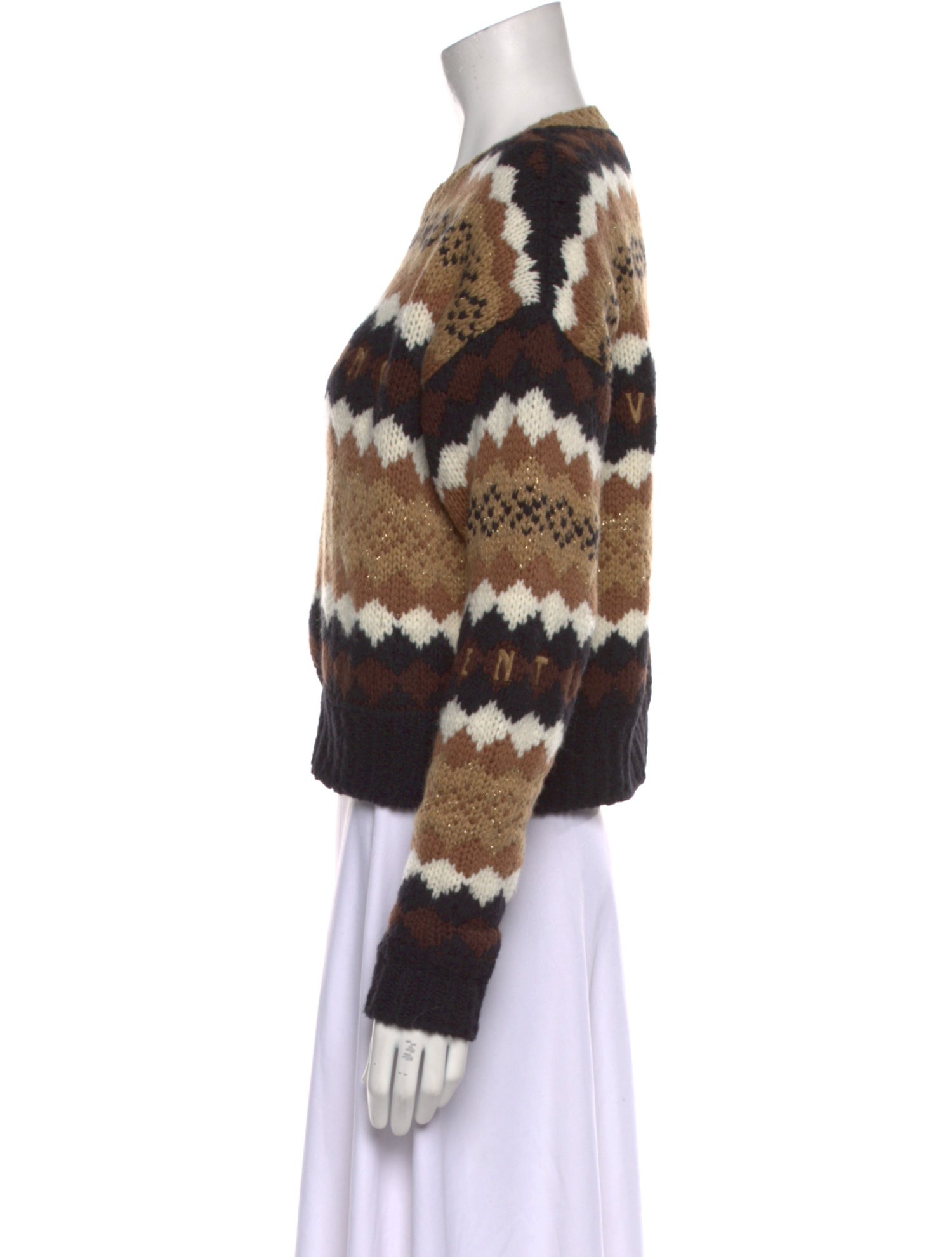 Valentino Wool Striped Sweater