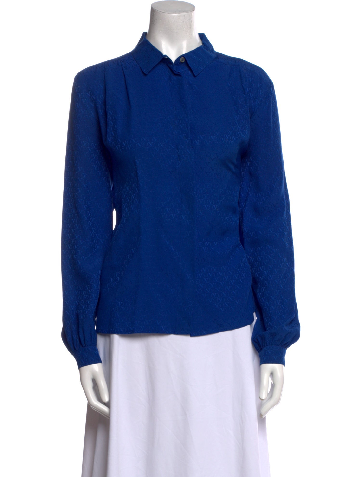 Valentino Vintage Silk Button-Up Top