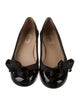 Valentino Patent Leather Bow Accents Flats
