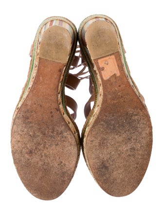 Valentino Leather Patterned Espadrilles