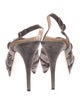 Valentino Suede Animal Print Slingback Pumps