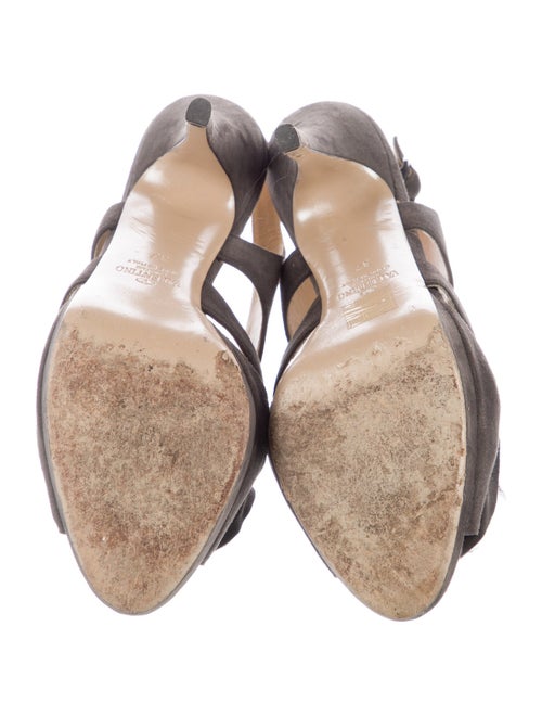 Valentino Suede Animal Print Slingback Pumps