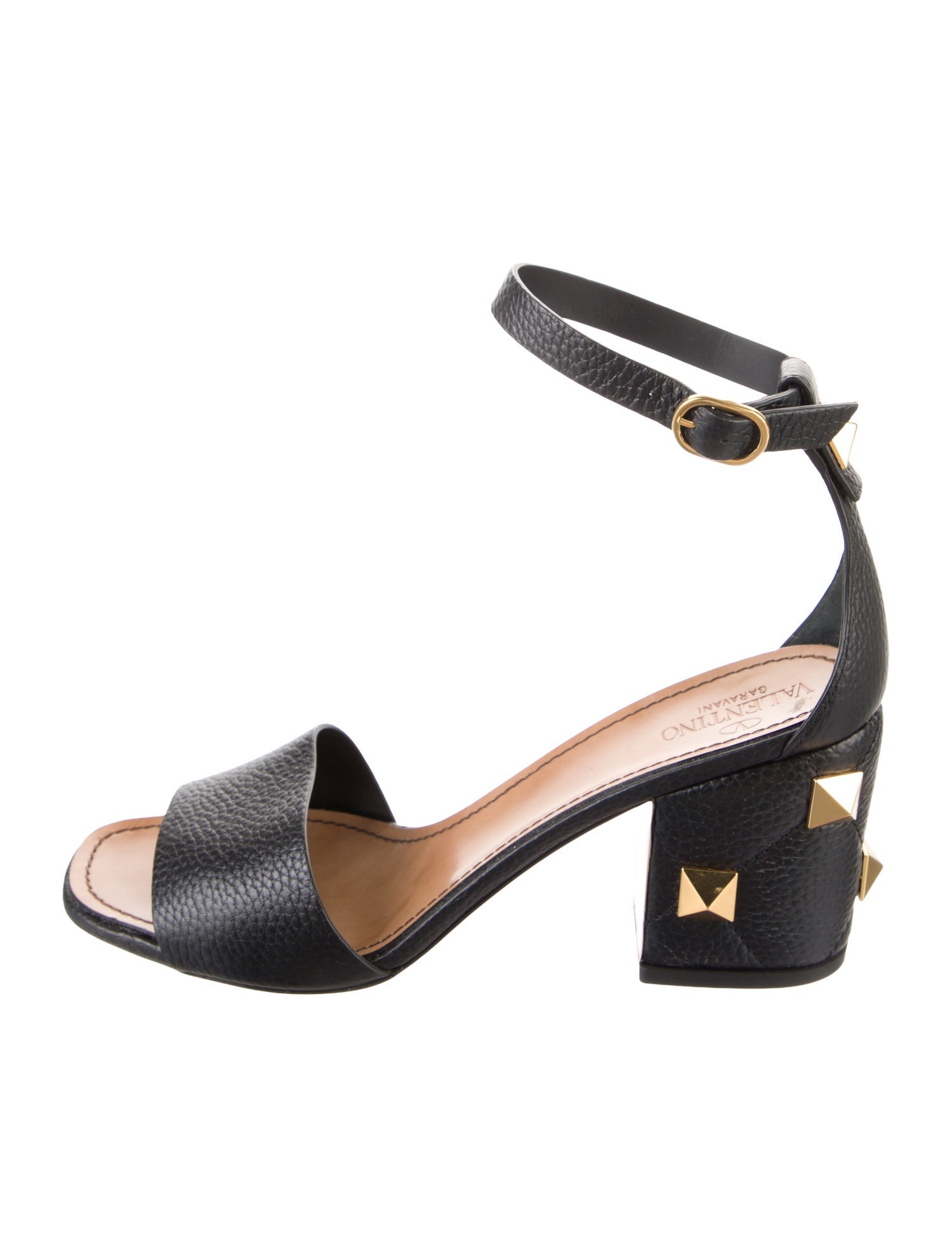 Valentino Quilted Pattern Leather Sandals