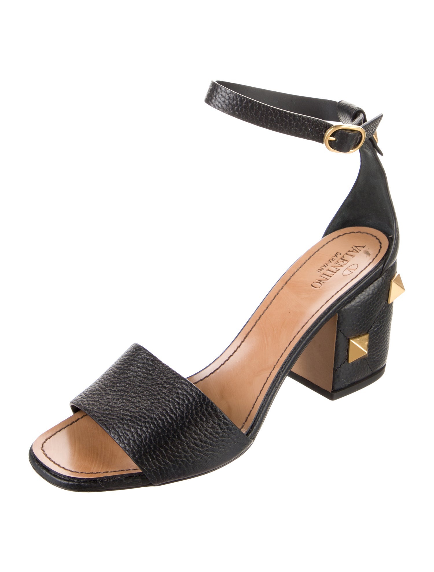 Valentino Quilted Pattern Leather Sandals