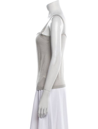 Valentino Cashmere Square Neckline Top