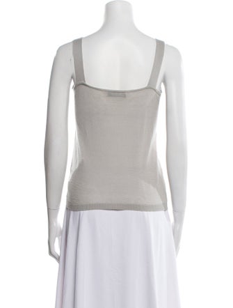 Valentino Cashmere Square Neckline Top